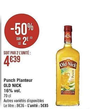 Promo Punch planteur old nick 16 vol chez Supermarchés