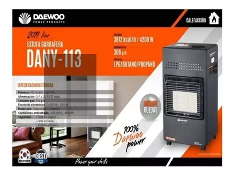 Estufa Calefactor Garrafera Daewoo Dany W En Venta En Malvinas