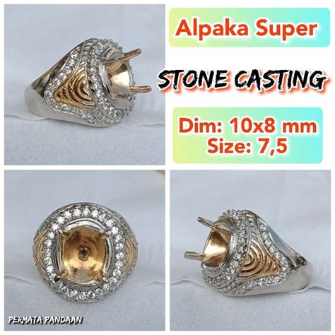 Jual Cincin Emban Batu Akik Dan Permata Alpaka Super Stone Casting