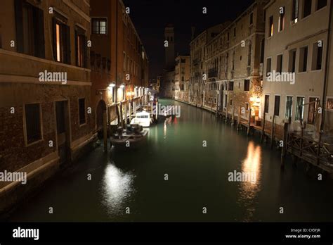 Photo of a typical canal Venice city Stock Photo - Alamy