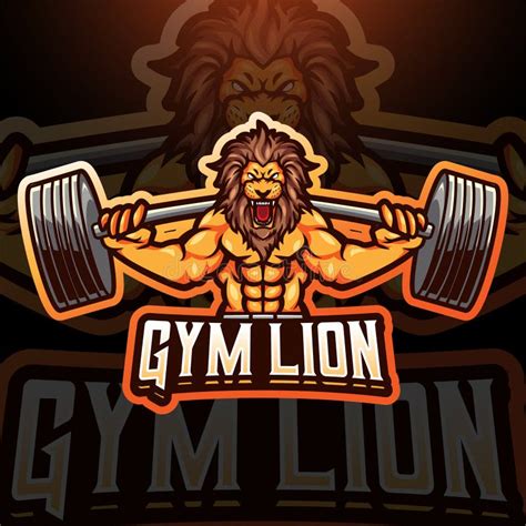 Design Du Logo De La Mascotte Du Centre Sportif Lion Esport