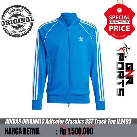 Jual Jaket ADIDAS ORIGINALS Adicolor Classics SST Track Top Pria Biru