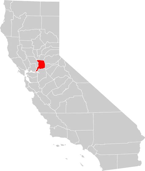 California County Map Sacramento County Highlighted