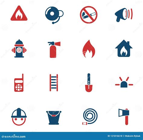 Fire Brigade Icon Set Vector Illustration CartoonDealer 141262106