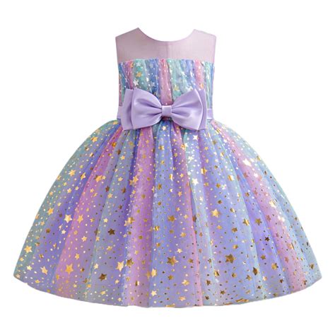 Little Girls Summer Dresses Sleeveless Pageant Dress For Child Beach
