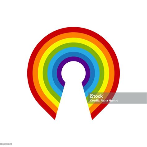 Colorful Rainbow Vector Illustration Color Rainbow Cloud Vector Stock Illustration Download