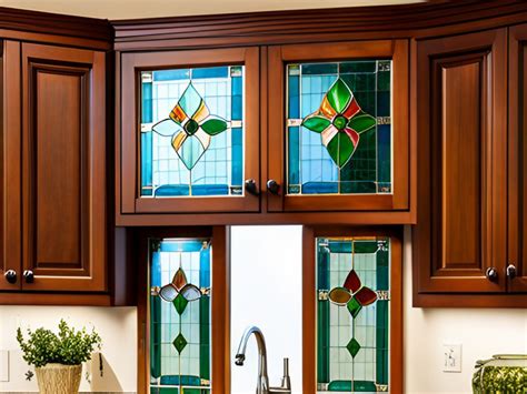 Leaded Glass Kitchen Door Inserts Cabinets Matttroy