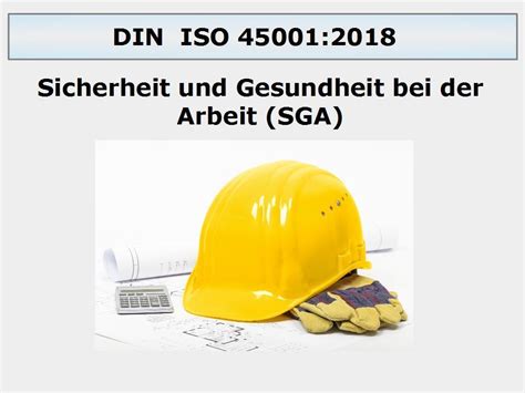 Din Iso Sicherheit Und Gesundheit Bei Der Arbeit Sga