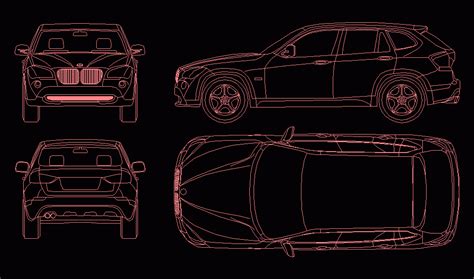 Bmw X1 Car Model Car Dwg Model For Autocad • Designs Cad