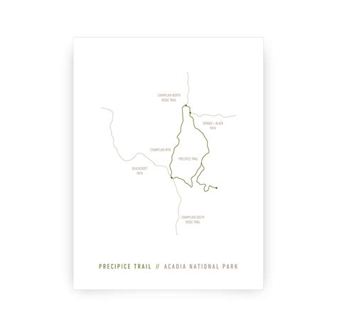 Precipice Trail Map (White + Green) – LAND + LOFT