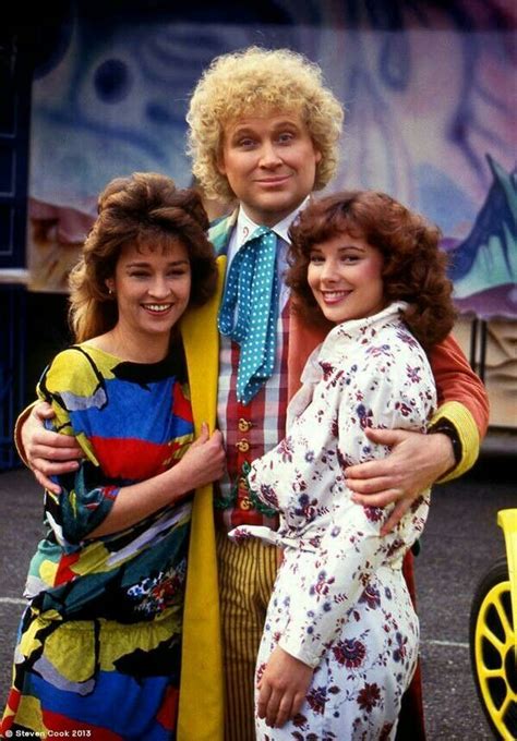 Janet Fielding Colin Baker And Nicola Bryant Jfmouthonlegs