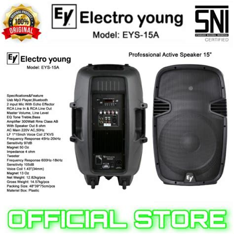 Jual Speaker Aktif 15 Inch Original Electro Young Eys 15a Speaker