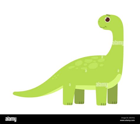 Cute Green Dinosaur Stock Vector Image Art Alamy