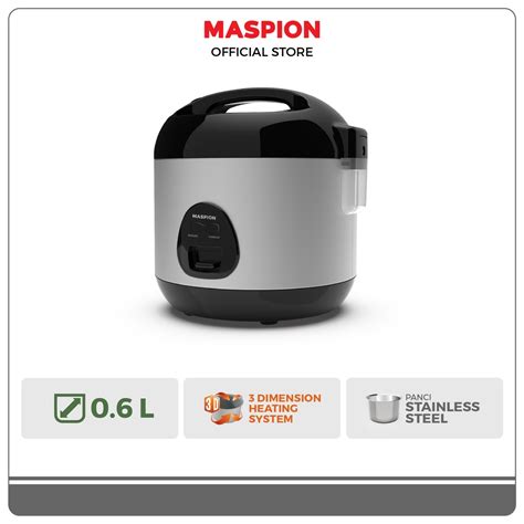 Jual Maspion Rice Cooker Magic 0 6 Liter MRJ 0623 BSSS Shopee