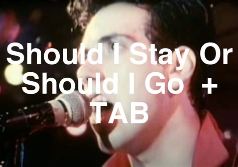 Should I Stay Or Should I Go (The Clash) Guitar Lesson with TAB ...