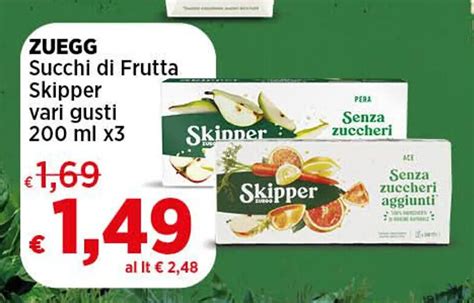 Zuegg Succhi Di Frutta Skipper Vari Gusti Ml X Offerta Di Coop