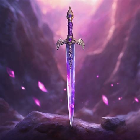 Long Curved Dagger With A Purple Fanart