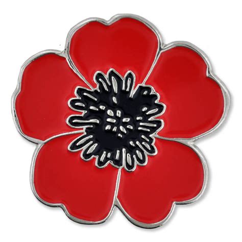 Poppy Flower Lapel Pin Pinmart