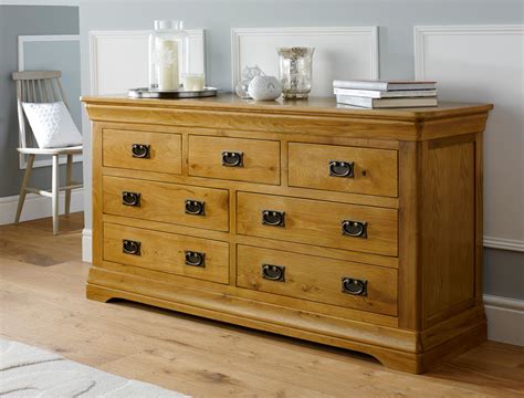 Farmhouse Country Oak Large 3 Over 4 Chest Of Drawers Free Delivery