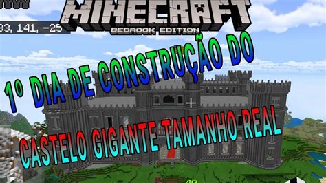 PART 1 CONSTRUINDO UM CASTELO GIGANTE TAMANHO REAL NO MINECRAFT NO