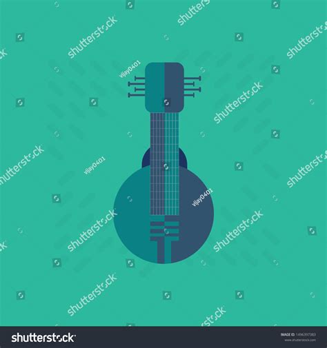 Vector Illustration Indian Saraswati Veena Illustration Stock Vector ...