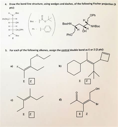 Solved Draw The Bond Line Structure Using Wedges And Dashes Of