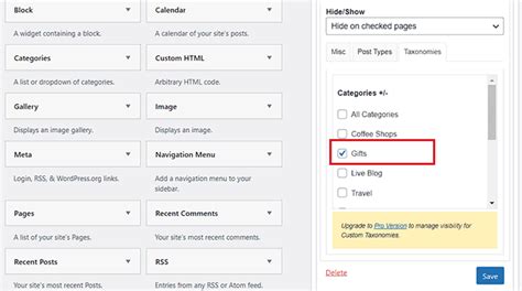 How To Show Or Hide Widgets On Specific Wordpress Pages