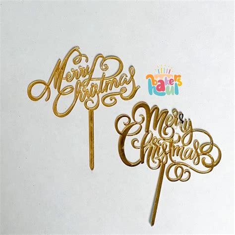 Jual Cake Topper Natal Christmas Cake Topper Hiasan Kue Natal