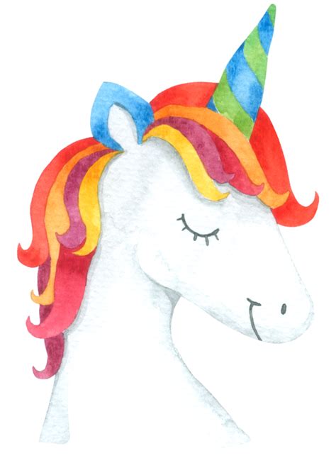 Unicorn Cartoon Cute Watercolor 10136386 Png