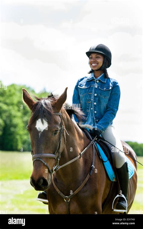 Horse Rider On Horse Stock Photo Alamy