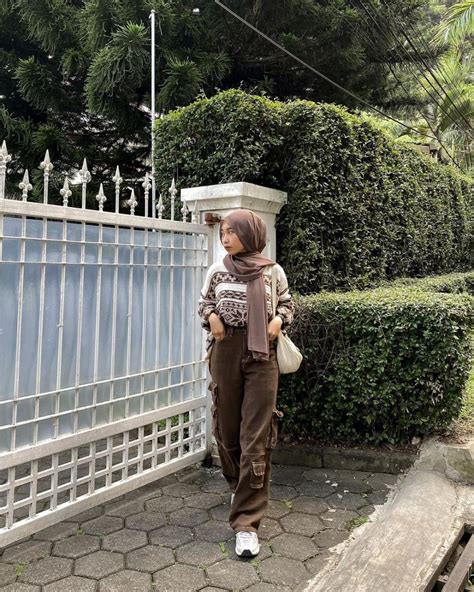 Ootd Celana Cargo Ala Influencer Hijab