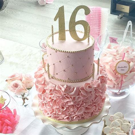 Sweet16 16 Cake Pink On Instagram Sweet 16 In 2019 Sweet 16