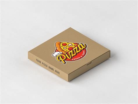 Premium PSD Pizza Box Packaging Mockup