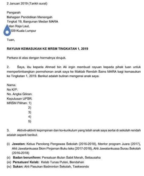 Contoh Surat Rasmi Format Surat Kerajaan Muat Turun Template