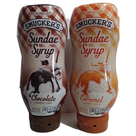 Smuckers Sundae Syrup Chocolate And Caramel Flavored Toppings 20 Oz