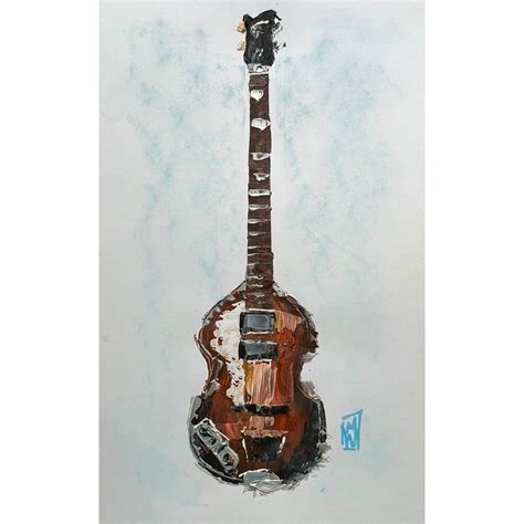 Original Painting Of Hofner Violin Bass — Mike Wehner Art