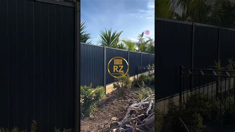 Colorbond Fence With Tp Sleepers And 65x65 Steel Posts Construction Fencing Melbourne