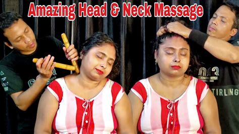 Head And Neck Massage Asmr Hair Neck Cracking Massage 💆‍♀️😴 Youtube