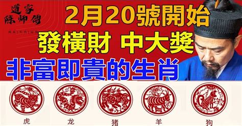 2月20號開始發橫財、中大獎，一直旺到年底，非富即貴的生肖 Peekme