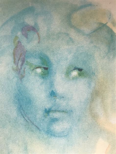 Lithographie Originale Sign E De Leonor Fini Visage Bleu Art