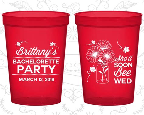 Floral Bachelorette Party Cups Customized Bachelorette Party Etsy Bachelorette Party Cups