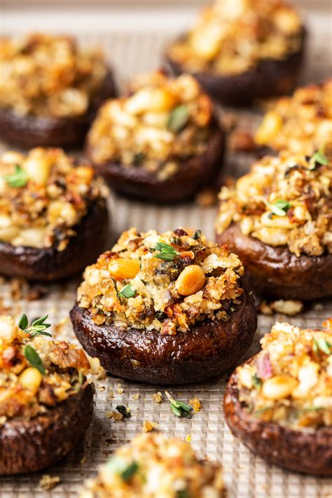 Vegan Stuffed Mushrooms Lazy Cat Kitchen