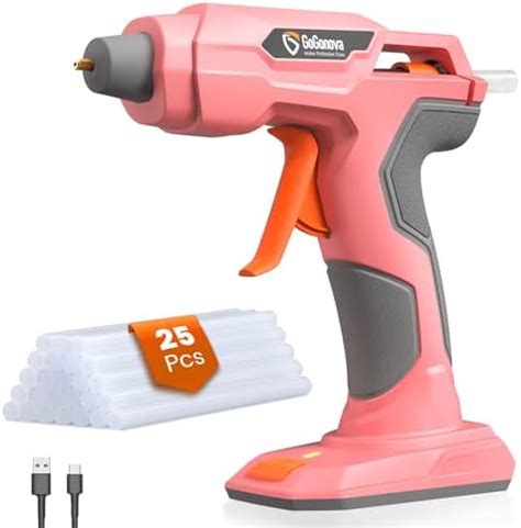 Amazon Workpro Pink Cordless Hot Melt Glue Gun V Rechargeable