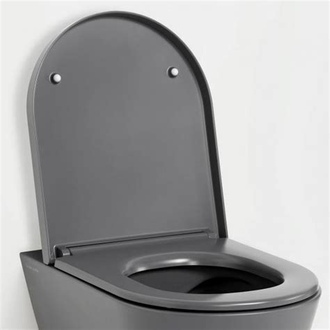 Kartell By LAUFEN Abattant WC Amovible Graphite Mat Avec Fermeture