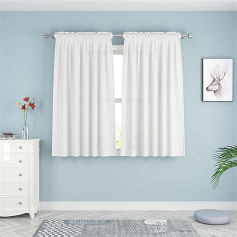 Amazon Upopo White Curtains Privacy Curtains Inches Long Linen