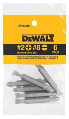 Dewalt Dw B Phillips Slotted Double Ended Screwdriver Bit