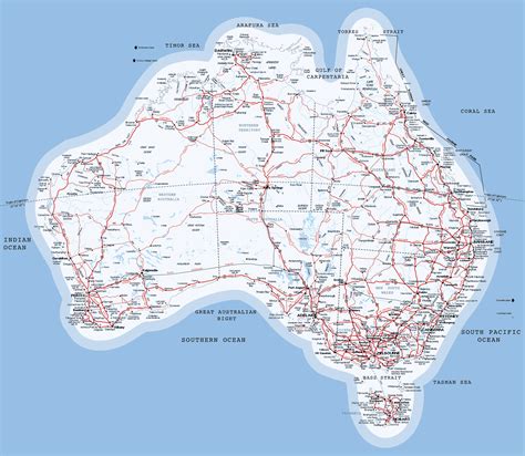 Detailed Map Of East Coast Of Australia