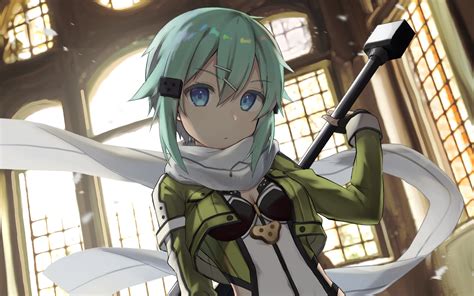 Photo Wallpaper Look, Anime, Art, Sword Art Online, - Sinon Sao Light ...