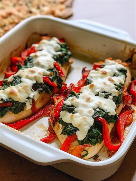 Easy Cheesy Spinach Mozzarella Chicken