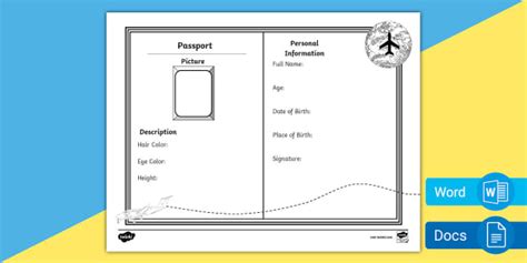 Editable Passport Template (teacher made) - Twinkl